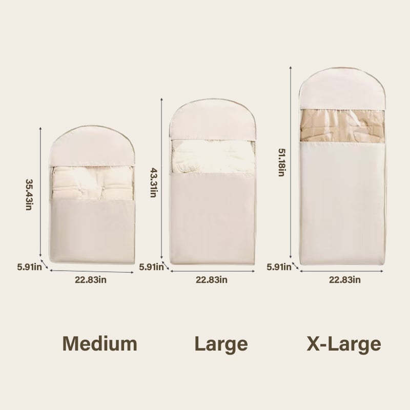 ❤️🔥Space Saving Hanging Garment Bag with Self Compression Zipper