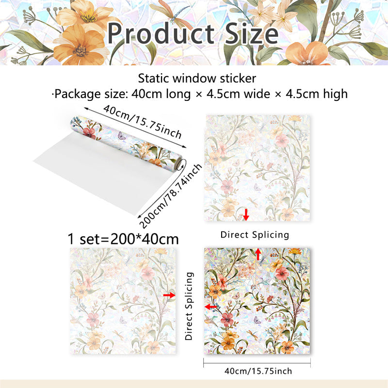 👍️Buy 2 Get 1 Free👍️🍃 Static Patterned Window Sticker
