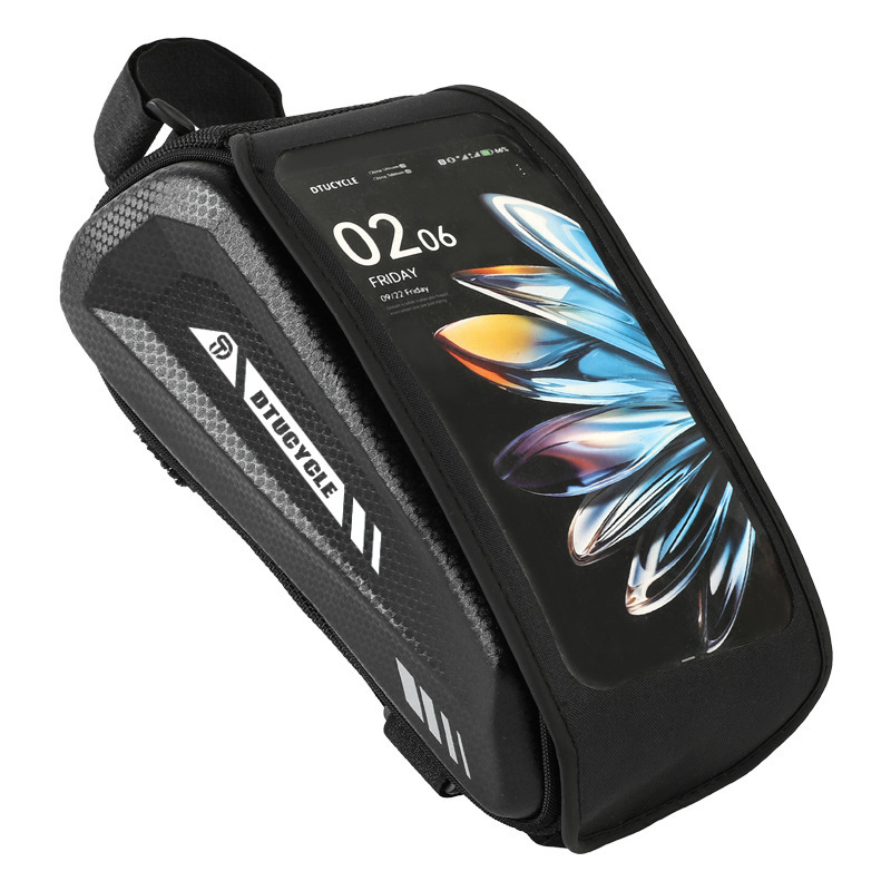 🔥Limited Time Promotion 50% OFF🔥Waterproof Bike Top Tube Bag – Hard-Shell Phone Holder for MTB & Road Bikes🚴📲