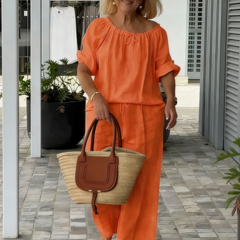 【Exceptional Price】👚 50% OFF NOW! 💃 Women's Drawstring Top & Pants 2-Piece Set – Relaxed Fit, Comfortable & Perfect for Lounging or Everyday Style 🌸