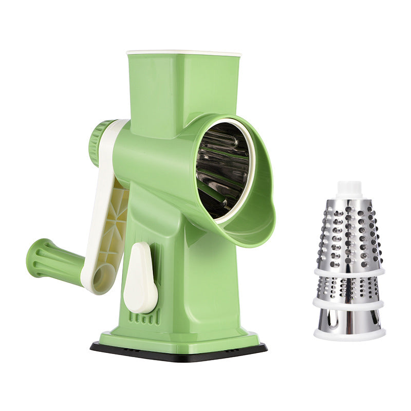 🔥FREE SHIPPING🔥3-in-1 Rotary Vegetable Slicer with Suction Base – Fast Prep, Safe & Mess-Free