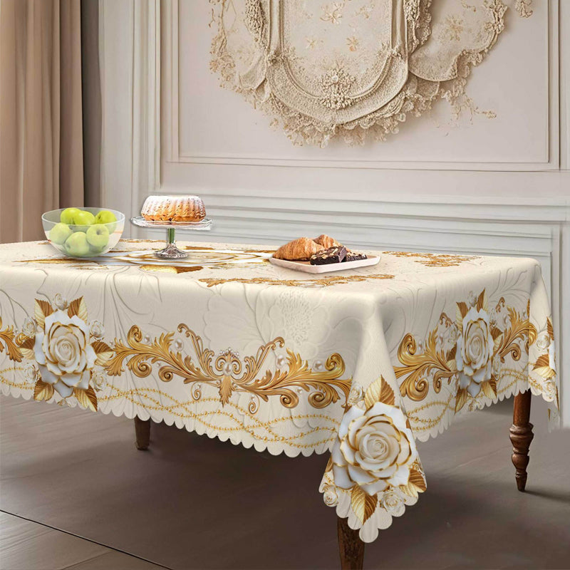 🌸LIMITED-TIME 50% OFF!⏰Waterproof Gold Rose Tablecloth