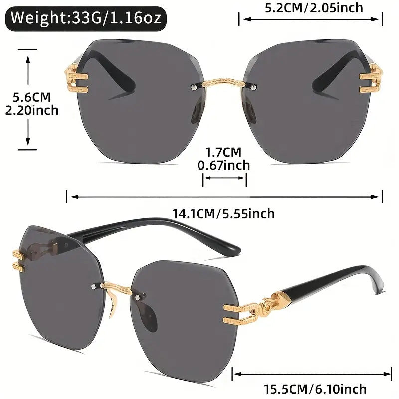 🥳2026 HOT SALE🥳💞50K+ SOLD! Statement Rimless Sunglasses