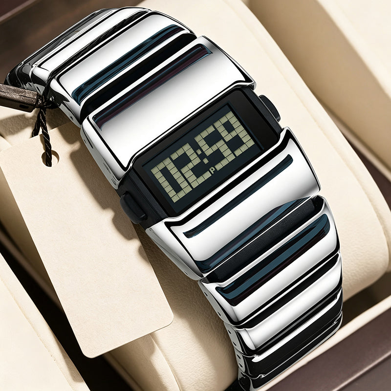 ⌚ 50% OFF NOW! ✨ Luxury Digital Watch – Polished Metal, Bold Display & All-Day Comfort – For Office, Casual & Evening Looks 💎