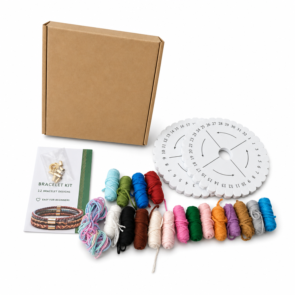 📢📢50% OFF !! ⏰DIY Braiding Cord Craft Kit for Adults and Beginners Boxed Set