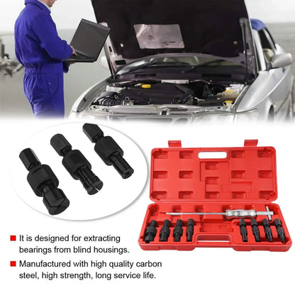 9pcs Disassembly Tools Auto Repairing Tool 8-32mm Blind Hole Inner Bearing Puller Set Remover Slide Hammer Internal Kit