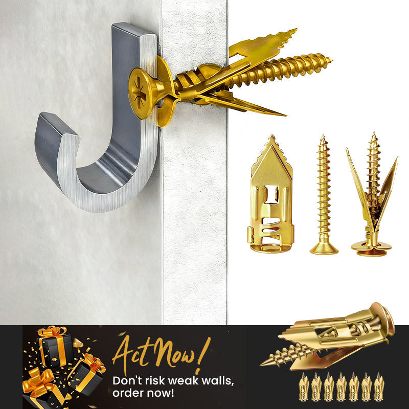 🔩50% OFF NOW! Self-Drilling Drywall Anchor Screws – 30kg Load Capacity No Wall Damage Anchor Kit, Tool-Free 30s Quick Install Wall Anchors for Home Hanging & Furniture Mounting