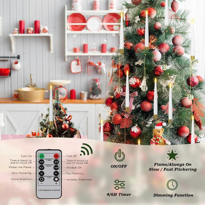 🎁Early Christmas Promotion - 49% OFF🎄Christmas Tree Led Candles with Clear Crystal Ball Hook