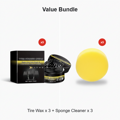 ✨ Tire wax – restores black gloss, blocks UV, repels dirt. Easy & quick! 🚗