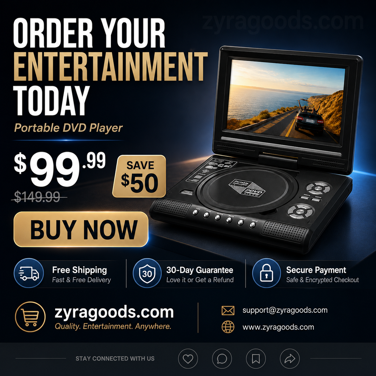 ⏳Time-Limited Special⏰7.8" HD Portable DVD/EVD Player📺