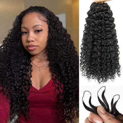 ISEE HAIR Human Hair Crochet Extensions–Knotless Boho BraidsMultiple Curly & Wave Textures