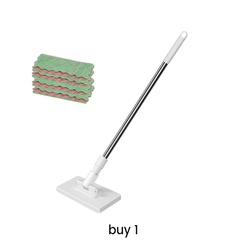 🔥50% OFF!! ✨🧹🏆#1 Best Seller ⏰💕🌟Flat Mop with Stainless Steel Handle, Come with Reusable Washable Mop Cloths