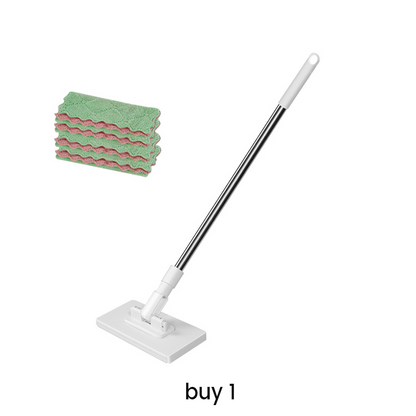 🔥50% OFF!! ✨🧹🏆#1 Best Seller ⏰💕🌟Flat Mop with Stainless Steel Handle, Come with Reusable Washable Mop Cloths