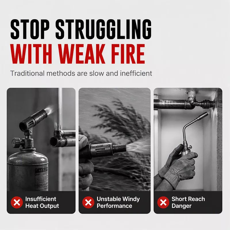 High-Power Gas Torch with Adjustable Flame