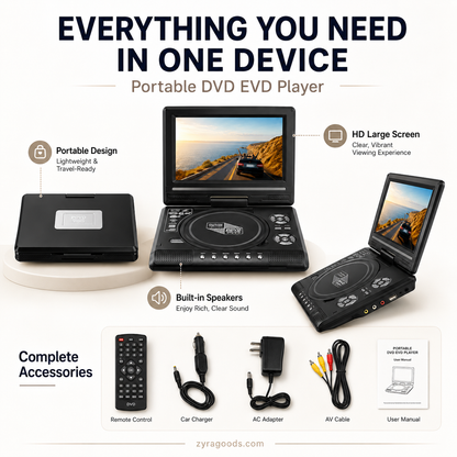 ⏳Time-Limited Special⏰7.8" HD Portable DVD/EVD Player📺
