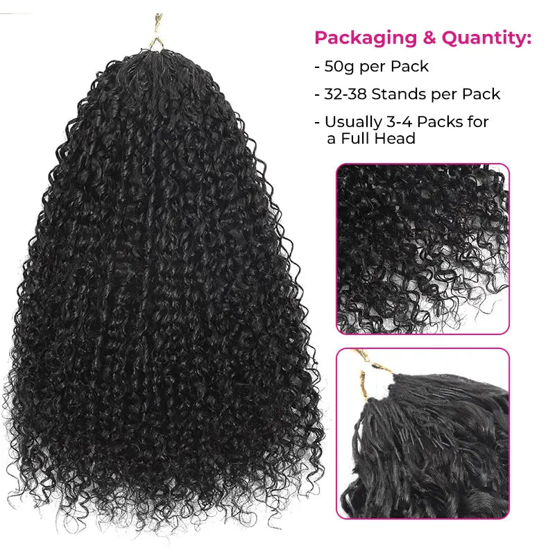 ISEE HAIR Human Hair Crochet Extensions–Knotless Boho BraidsMultiple Curly & Wave Textures