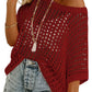🥰Summer Hot Sale🌿Womens Casual Short Sleeve Hollow Out Pullover Knit Tops