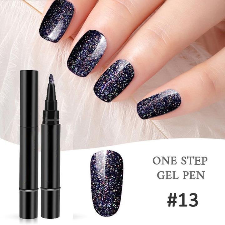 💅 BUY 1 GET 1 FREE! ✨ One Step Nail Gel Pen – Includes free mini UV nail lamp – No base or top coat needed – perfect for DIY manicures on the go 🎨💡✨