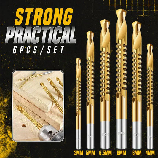 ⏳Time-Limited Special⏰Titanium‑Coated Twist Drill Set – 6 sizes, drills & saws in one. High‑speed steel, no rust. Wood, metal, plastic – all in one kit! 🧰✨