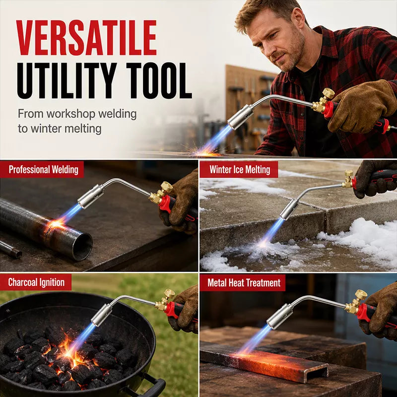 High-Power Gas Torch with Adjustable Flame