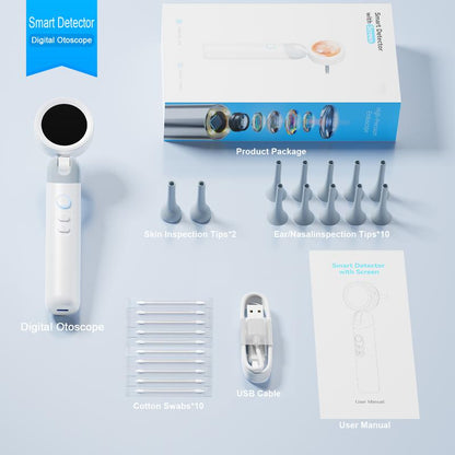 [FREE SHIPPING] Aspoven Digital Otoscope 2026 – LED, 1.4" IPS Screen, 1080P HD,12 Silicone Tips, USB-C Rechargeable