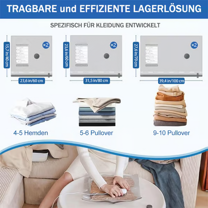 🧳 Pack of 6 Compression Bags for USB Electric Vacuum Cleaner – Space-Saving Storage, Airtight Seal, Reusable & Durable 🌀