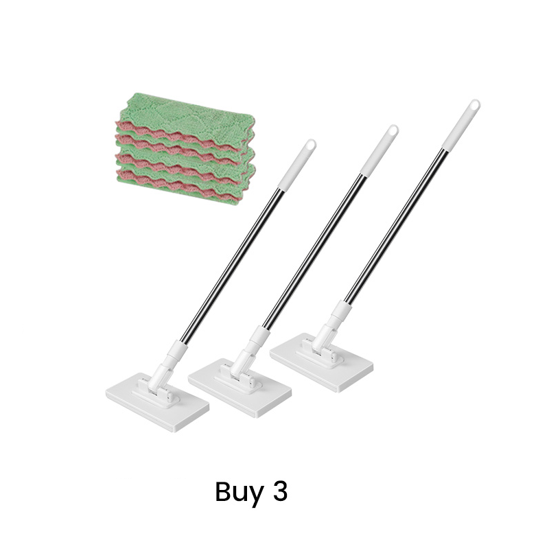 🔥50% OFF!! ✨🧹🏆#1 Best Seller ⏰💕🌟Flat Mop with Stainless Steel Handle, Come with Reusable Washable Mop Cloths