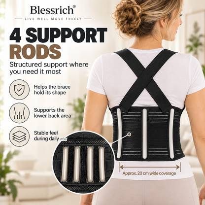 ⏳Time-Limited Special⏰ Support Your Back Instantly! Breathable 4-Rod Waist Support Brace