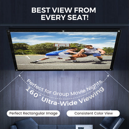 📺 50% OFF NOW! ✨ High Definition Projection Screen - 120-inch Diagonal with Matte White Surface for Crystal Clear Home Cinema Experience 🎬🌟