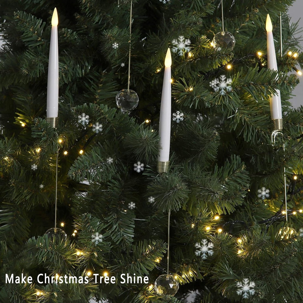 🎁Early Christmas Promotion - 49% OFF🎄Christmas Tree Led Candles with Clear Crystal Ball Hook