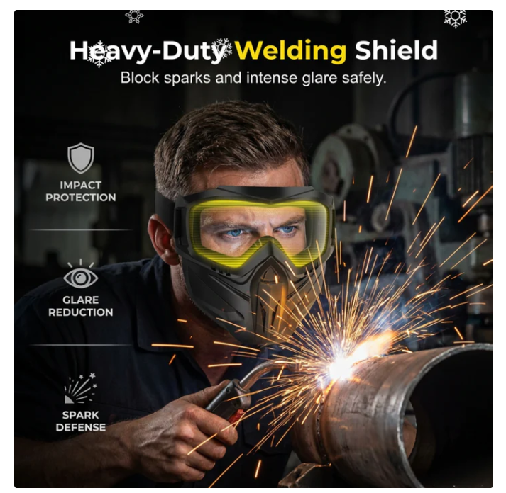🔥Sale 50% OFF⏰Special Mask For Welding And Cutting（Anti-Glare, Anti-Ultraviolet Radiation, Anti-Dust）