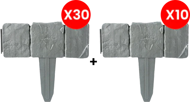 ⏳Time-Limited Special⏰Imitation Stone Garden Fence – Realistic Look, Easy Install & Expandable Design 🌿✨