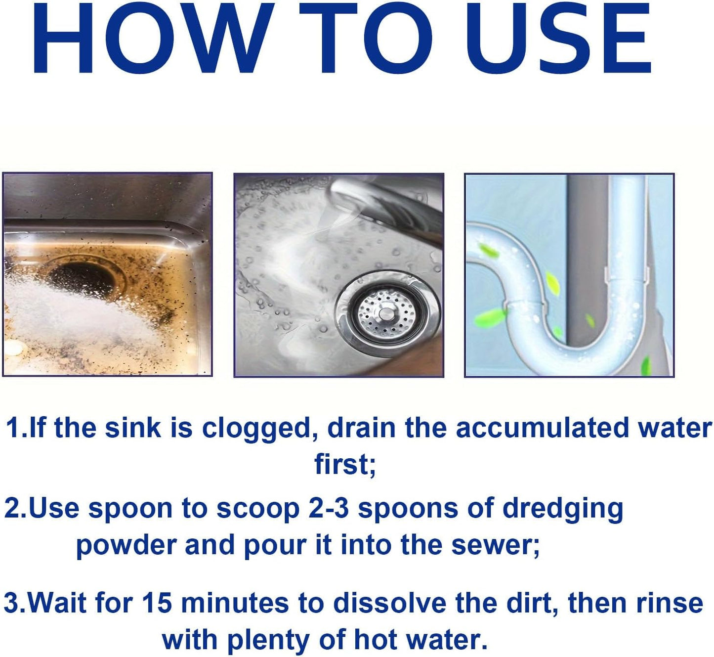 ⏰Limited Time Sale - 50% OFF🔥Powerful Pipe Dredging Agent for Kitchen and Toilet Pipelines