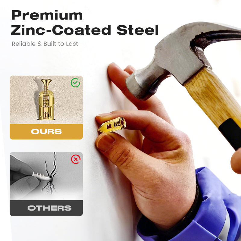 🔩50% OFF NOW! Self-Drilling Drywall Anchor Screws – 30kg Load Capacity No Wall Damage Anchor Kit, Tool-Free 30s Quick Install Wall Anchors for Home Hanging & Furniture Mounting