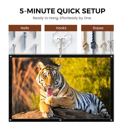 📺 50% OFF NOW! ✨ High Definition Projection Screen - 120-inch Diagonal with Matte White Surface for Crystal Clear Home Cinema Experience 🎬🌟