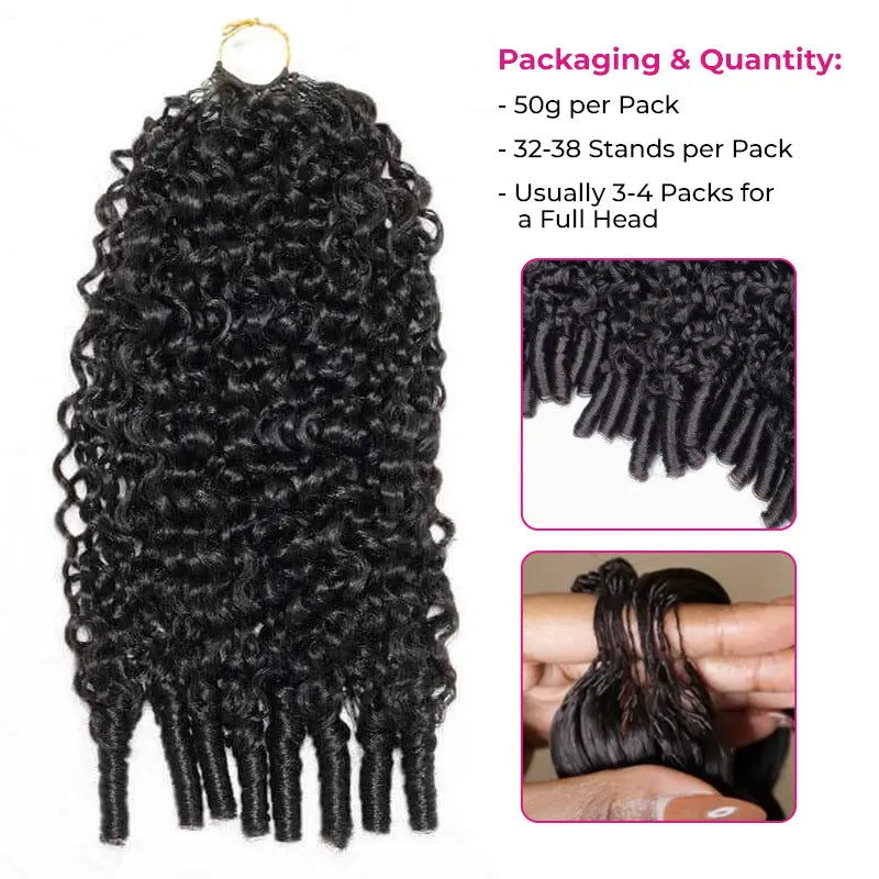 ISEE HAIR Human Hair Crochet Extensions–Knotless Boho BraidsMultiple Curly & Wave Textures