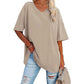 🌷2026 Summer Sale 50% OFF☀️Women's Summer Half Sleeve Casual Loose Fit Cotton Tunic T-shirt