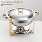 🍲 50% OFF NOW! 🍽️ Stainless Steel Chafing Dish Buffet Set – 5QT, Gold Finish & Fuel Can Rack ✨