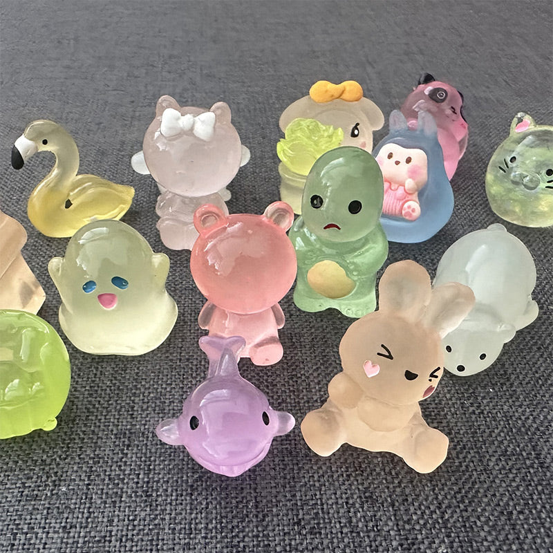 🔥 BUY 2 GET 1 FREE!!✨- Blind Bag Luminous Mini Resin Animal Figures (10PCS/Set)