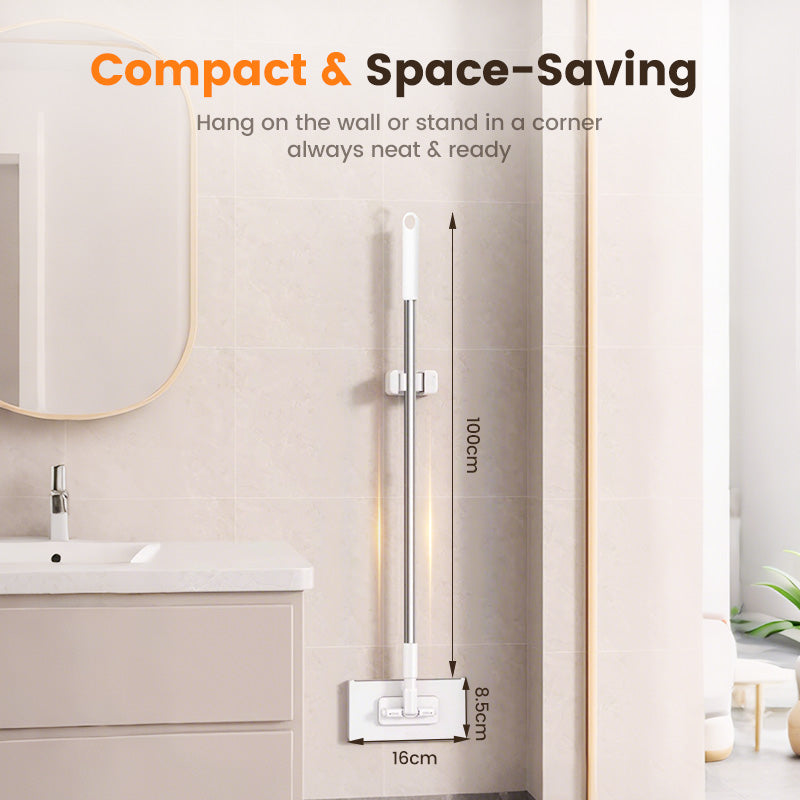 🔥50% OFF!! ✨🧹🏆#1 Best Seller ⏰💕🌟Flat Mop with Stainless Steel Handle, Come with Reusable Washable Mop Cloths
