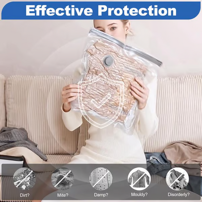 🧳 Pack of 6 Compression Bags for USB Electric Vacuum Cleaner – Space-Saving Storage, Airtight Seal, Reusable & Durable 🌀