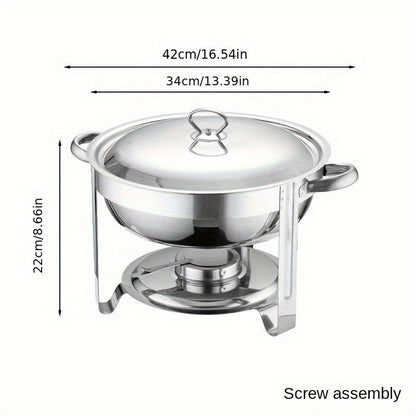🍲 50% OFF NOW! 🍽️ Stainless Steel Chafing Dish Buffet Set – 5QT, Gold Finish & Fuel Can Rack ✨