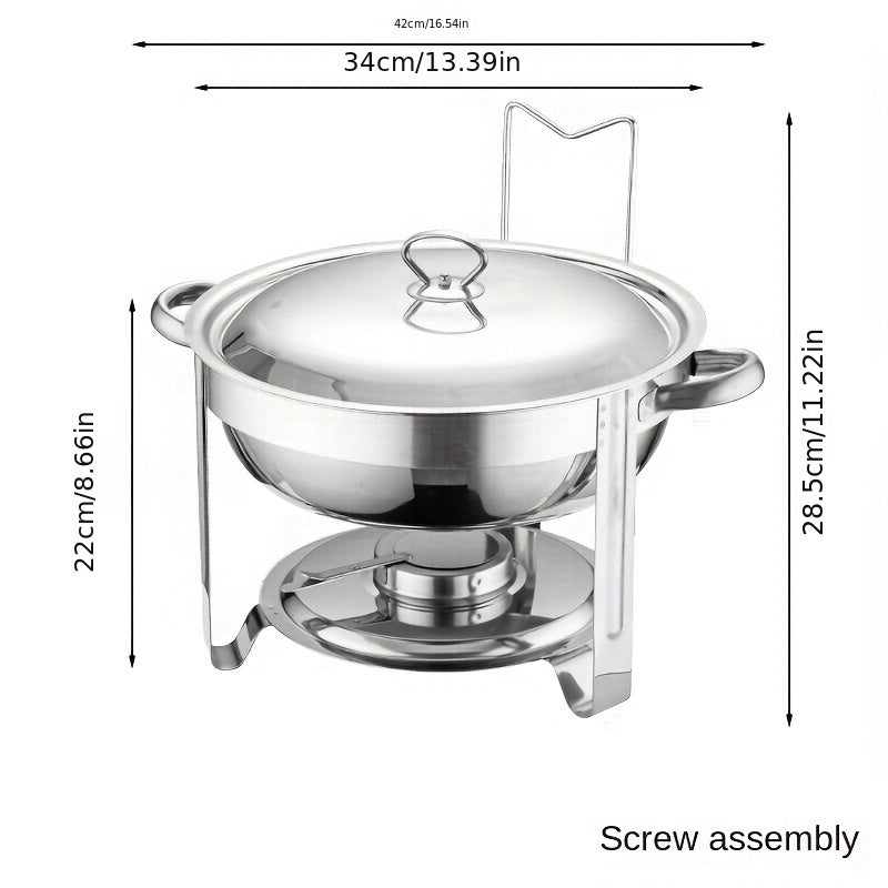 🍲 50% OFF NOW! 🍽️ Stainless Steel Chafing Dish Buffet Set – 5QT, Gold Finish & Fuel Can Rack ✨