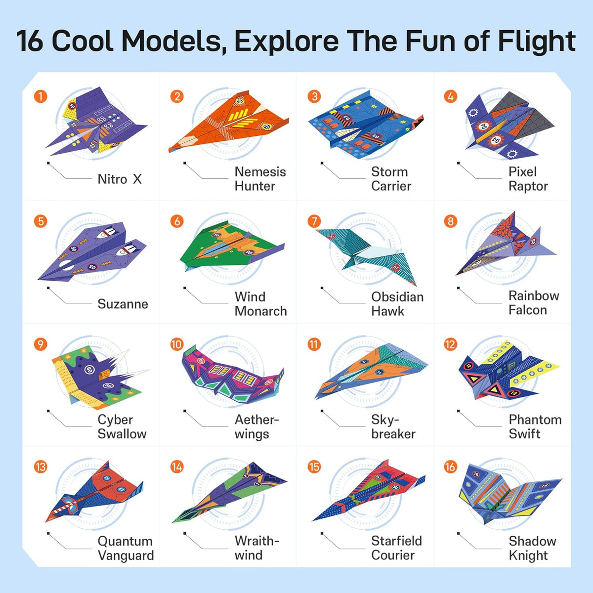 🎁Gift Idea Hot Sale 50% OFF🎄🛩️Creative DIY Paper Airplane Set For Kids