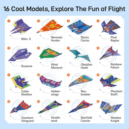 🎁Gift Idea Hot Sale 50% OFF🎄🛩️Creative DIY Paper Airplane Set For Kids
