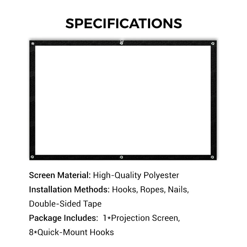 📺 50% OFF NOW! ✨ High Definition Projection Screen - 120-inch Diagonal with Matte White Surface for Crystal Clear Home Cinema Experience 🎬🌟