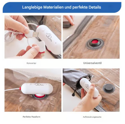 🧳 Pack of 6 Compression Bags for USB Electric Vacuum Cleaner – Space-Saving Storage, Airtight Seal, Reusable & Durable 🌀
