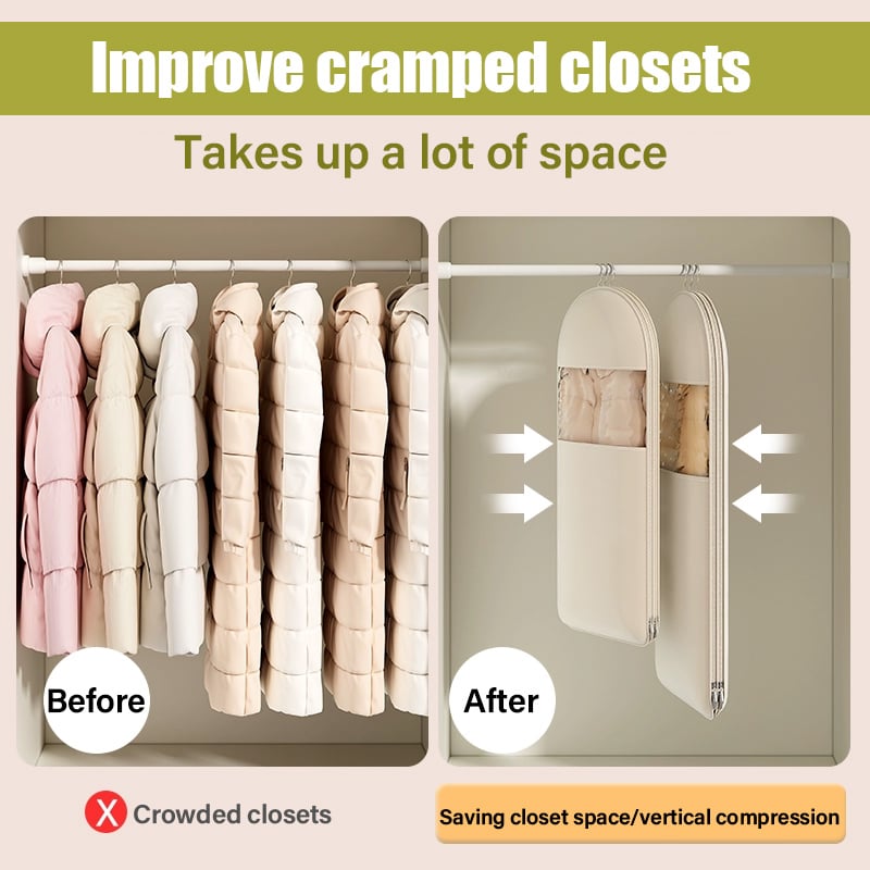 ❤️‍🔥Space Saving Hanging Garment Bag with Self Compression Zipper