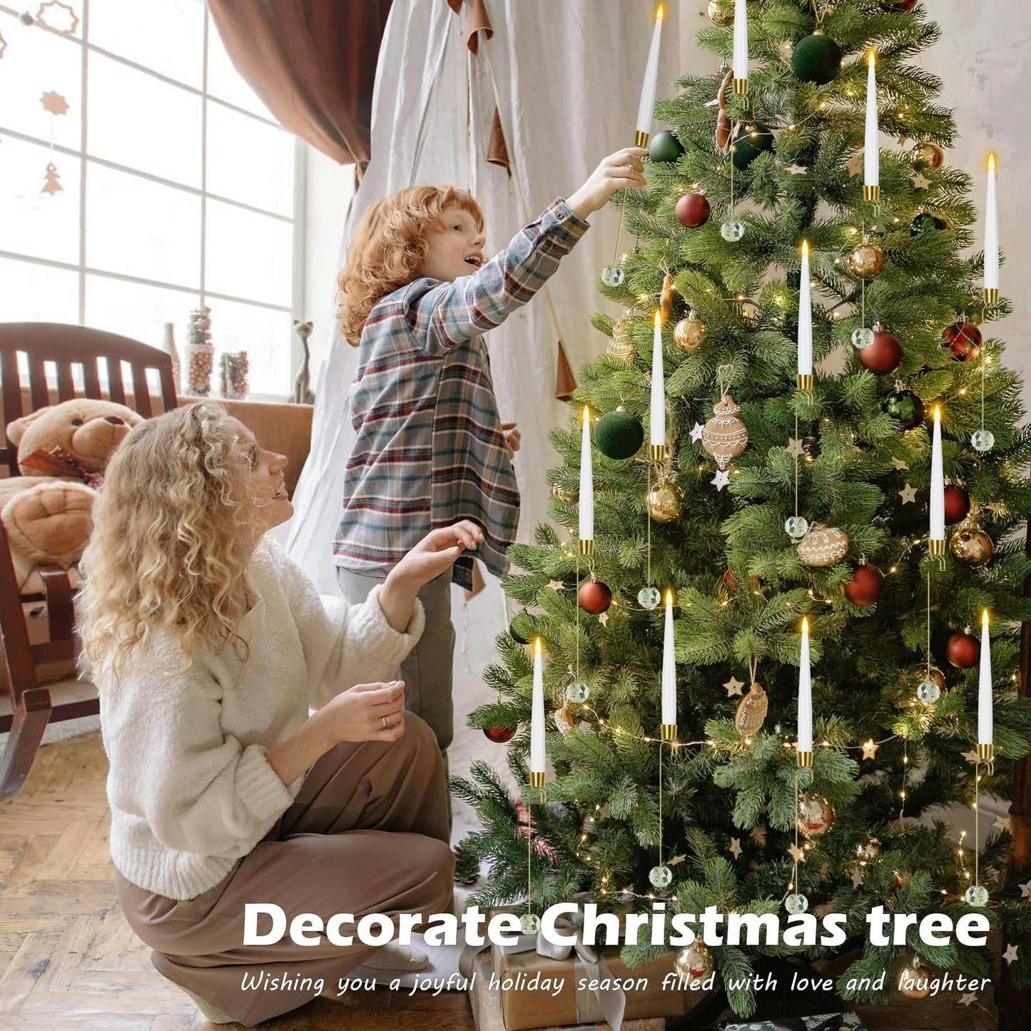 🎁Early Christmas Promotion - 49% OFF🎄Christmas Tree Led Candles with Clear Crystal Ball Hook