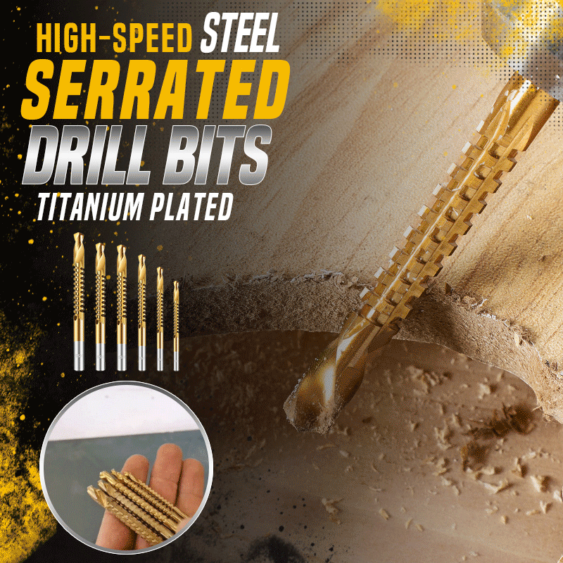⏳Time-Limited Special⏰Titanium‑Coated Twist Drill Set – 6 sizes, drills & saws in one. High‑speed steel, no rust. Wood, metal, plastic – all in one kit! 🧰✨